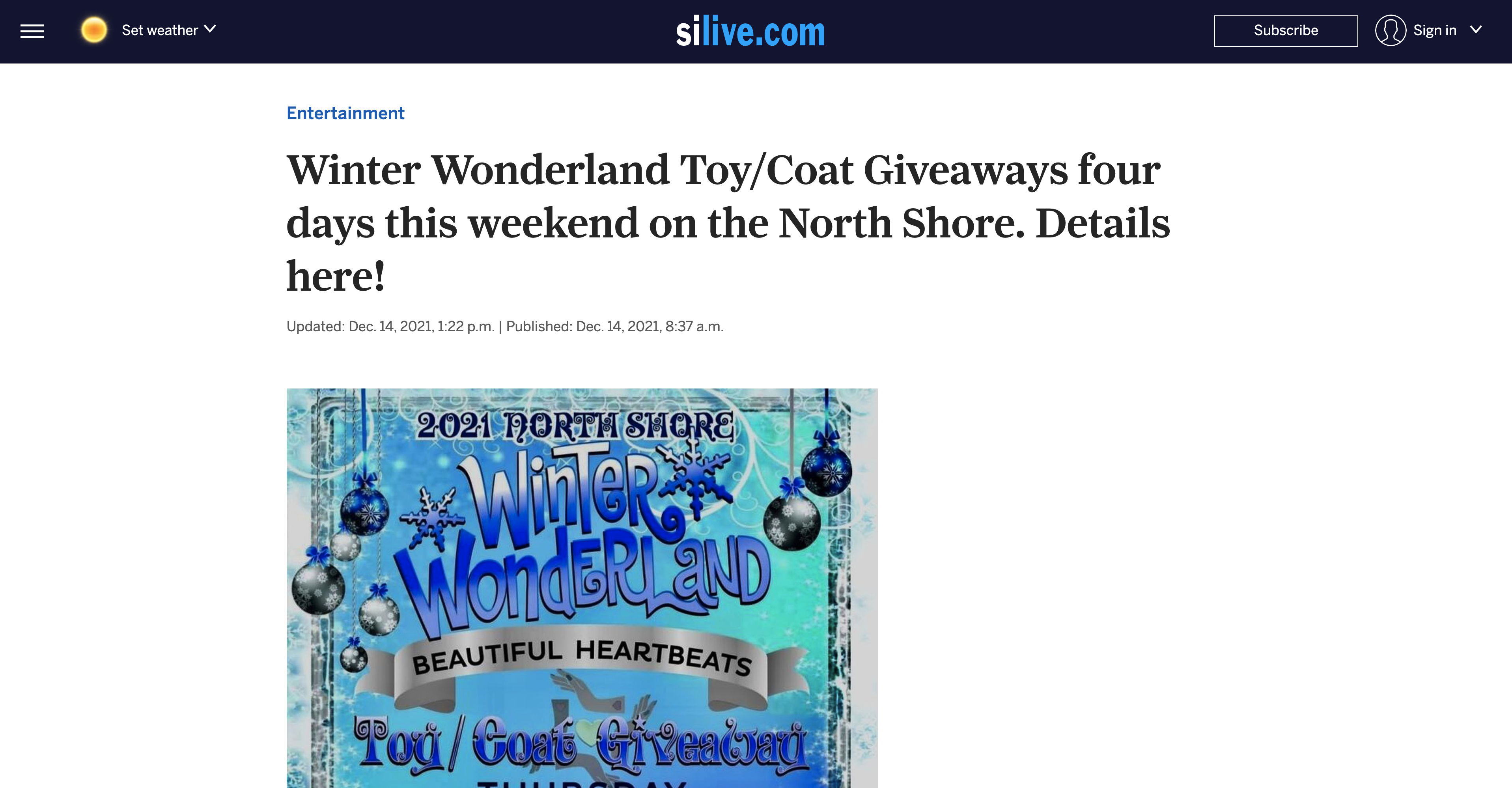 winter toy and coat give away